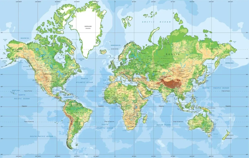 Por que o mapa-múndi pode distorcer o tamanho dos países?